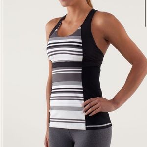 Lululemon black white tank size 12